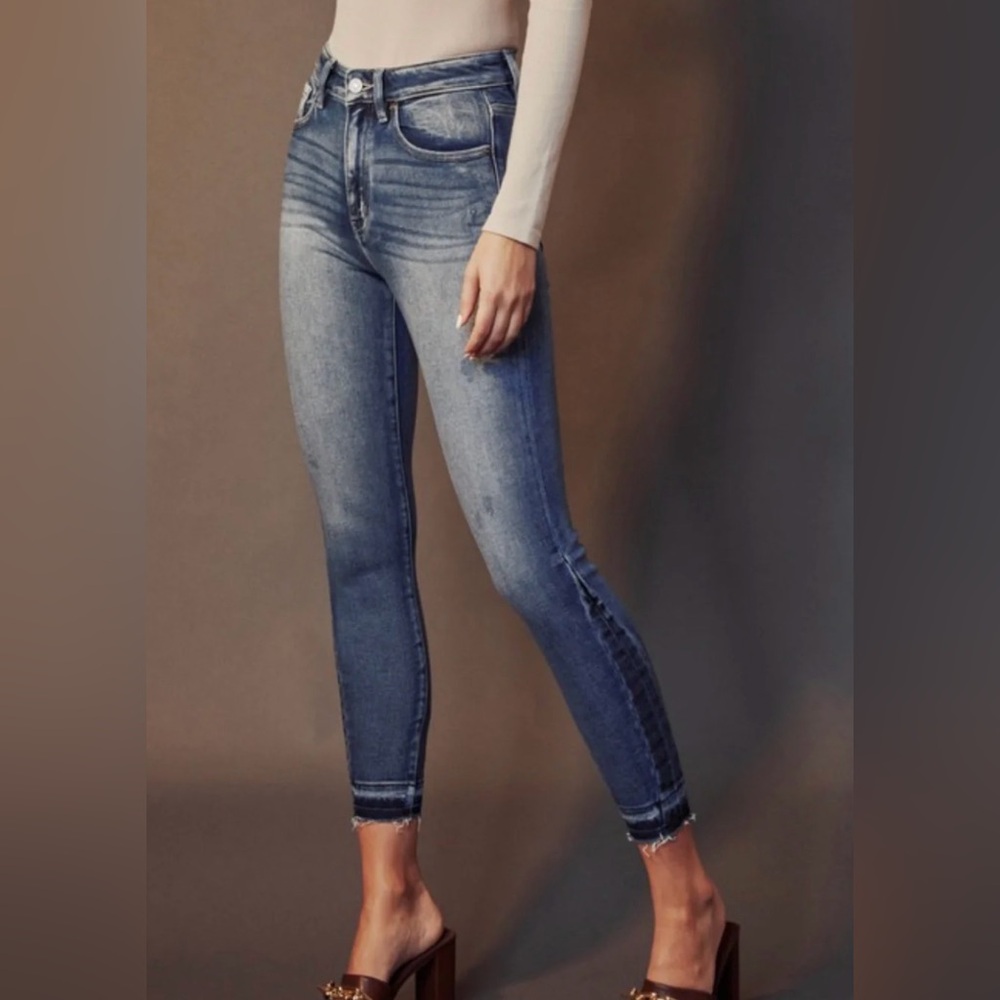 KanCan Jeans Womens Size 25 High Rise Ankle Skinny Denim - Boho Blue